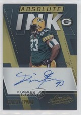 2017 Panini Absolute Absolute Ink Gold 7/25 Gilbert Brown #AI-GBN Auto 5c9