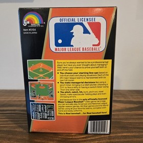 Caja de b&eacute;isbol original 1987 Nintendo NES Major League. Sin juego - Solo caja