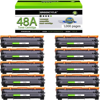 10PK Black CF248A 48A Toner Cartridge for HP LaserJet Pro MFP M28w M29w M28a INK