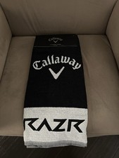 Callaway Razr Ft Fusion 20" X 40" Genuine Cart Golf / Bag Towel Black And White