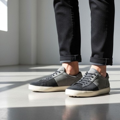 Tod's Colorblock Sneaker 42,5 US 9,5 Herren Schwarz Grau Wildleder Low Top