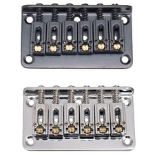 6 String Electric Guitar Adjustable Saddle Hardtail Bridge Set 78mm Top-Loading