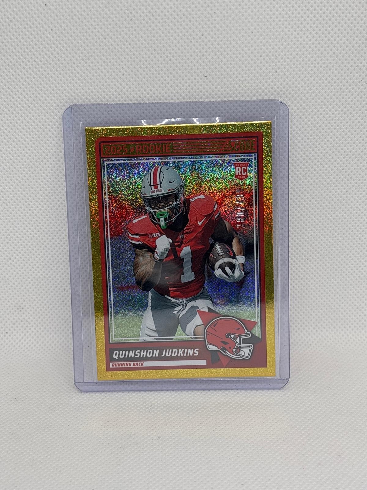 2025 Score #38 Quinshon Judkins Dots Gold #/499