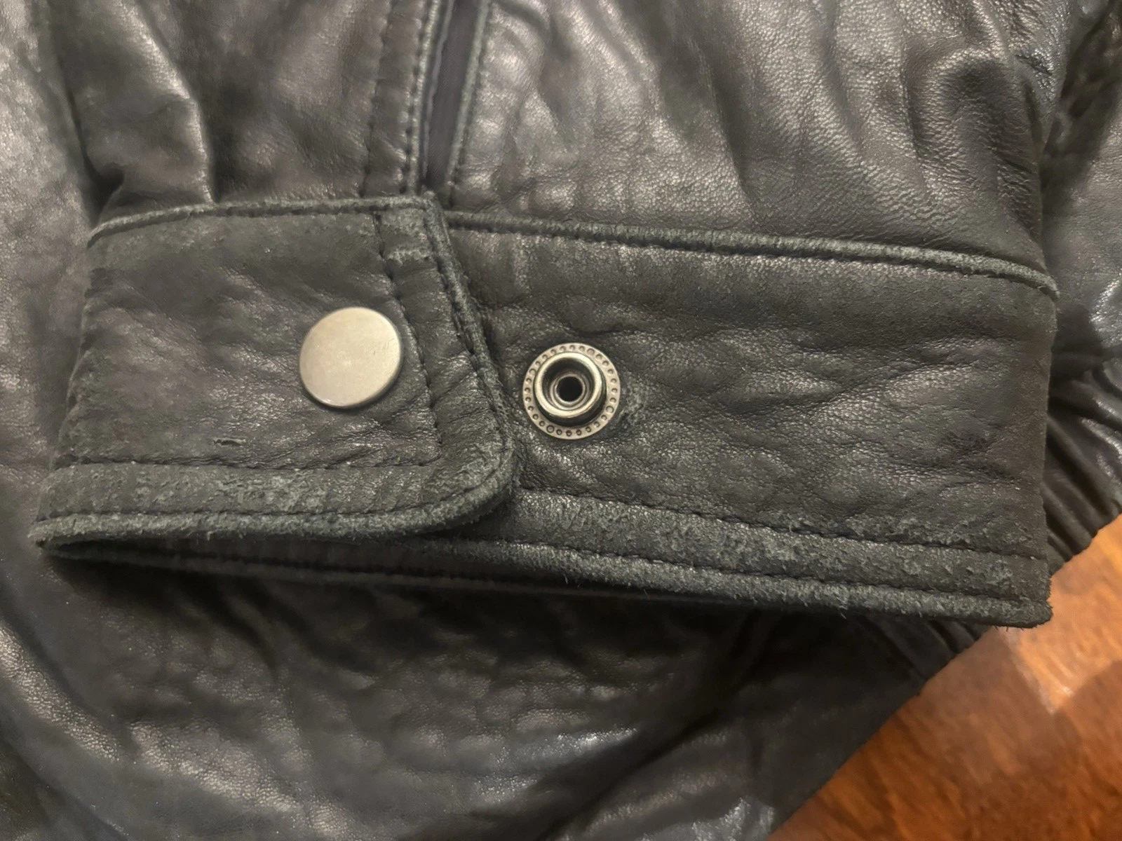 Wilsons Leather Pelle Studio Mens XXL Black Leather Jacket Removable Liner, GUC - product detail image 13