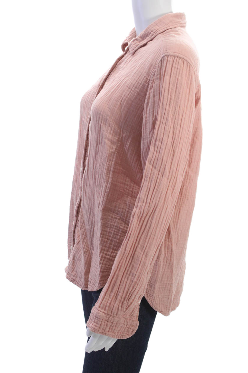 Xirena Women Basic Collared Button-Up Cotton Long… - image 2