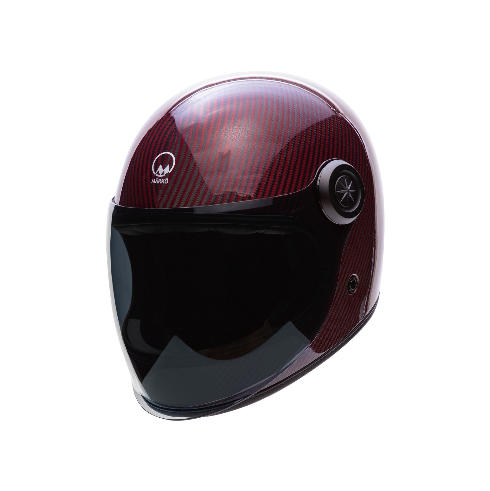 Casque intégral Darkside carbone bordeaux 2XL pour moto