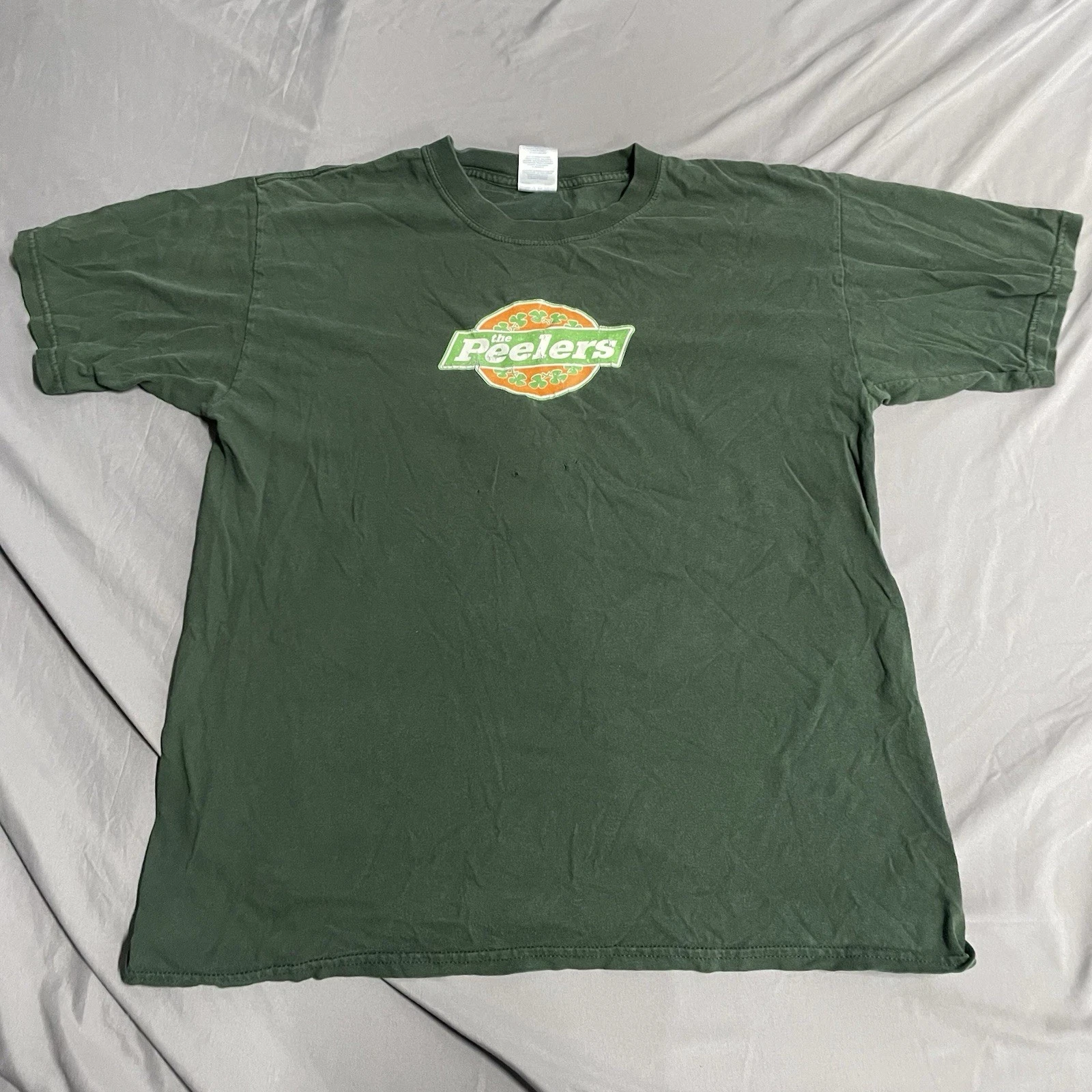 Vintage The Peelers Green Band T Shirt Size Large Celtic Punk Montreal Music