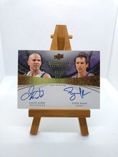 2008-09 UPPER DECK EXQUISITE ENSHRINEMENTS DUAL JASON KIDD / STEVE NASH #/21/25