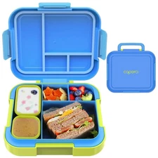 Caperci Kids Bento Lunch Box - 4.8 Cups, 2-Modular, Leak-Proof, Portable Handle
