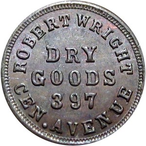 1863 Cincinnati Ohio Civil War Token Robert Wright