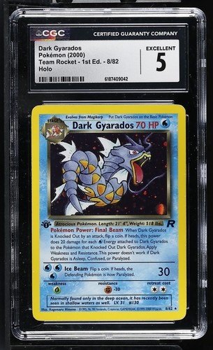 Dark Gyarados (1st Edition) graded CGC 5 for sale on eBay
