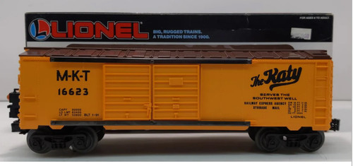 ¡NUEVO! LIONEL 6-16623 KATY VAGÓN DE CARGA DE DOBLE PUERTA CON DISPOSITIVO DE FIN DE TREN--1990--EE. UU. | Zustand: New
