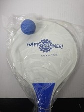 Beach Ball Wooden Beach Paddle Set - Blue