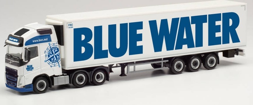 Volvo FH Gl XL 2020 Herpa 1/87 maquette camion frigorifique 3 axles bleu
