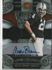 /25 2011 Panini Crown Royale - Living Legends Willie Brown #20 (MEM, AU) - HOF