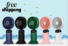 Portable Hand-held Folding Desk Fans Cooler Cooling USB Rechargeable Fan - 2025