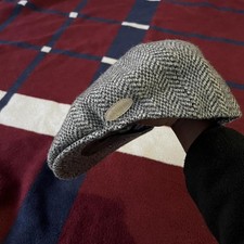 Kangol Heritage Herringbone 504 Flat Cap Gray...