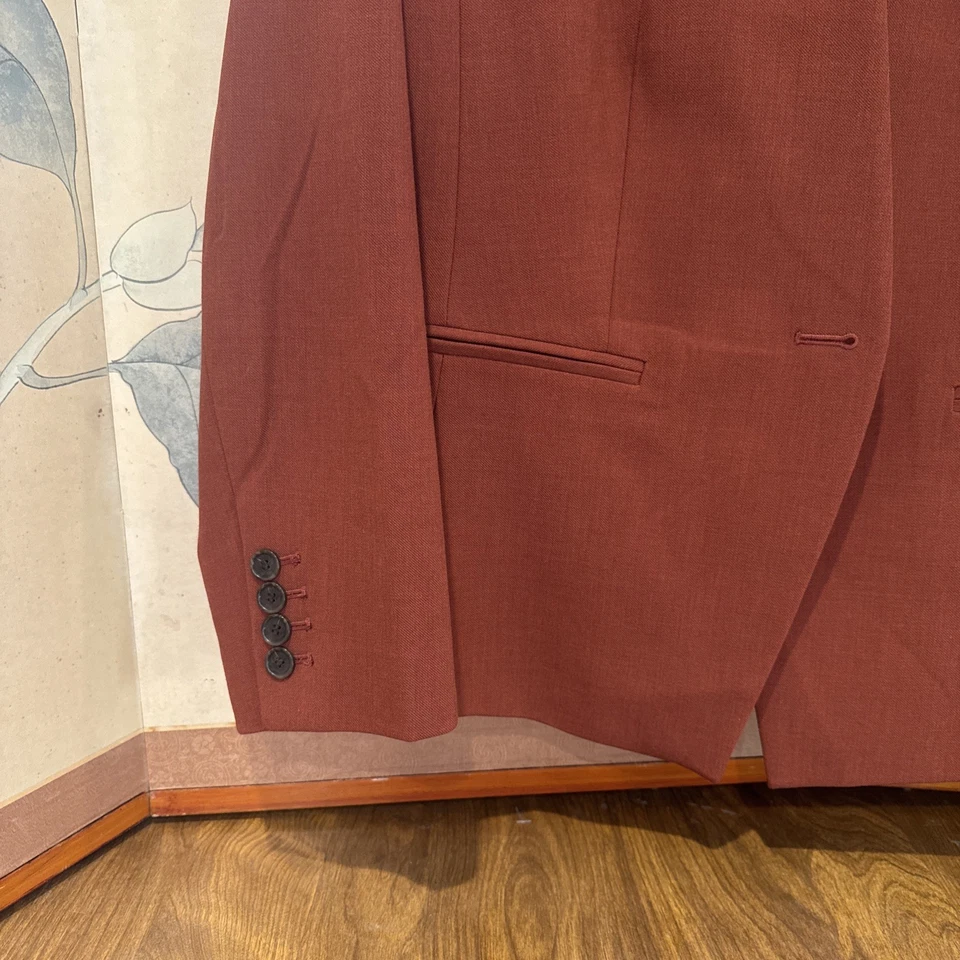 Blazer Ann Taylor 12P y Pantalones 10 Curvy Borgoña Pequeño Traje Sólido Para Mujer Trabajo Foto 3 de 4