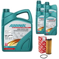 MotoröL Set 10W-40 Semi Synth 1040 9 Liter + ÖLfilter FüR Audi A6 A8 2.7 3.0 TDI