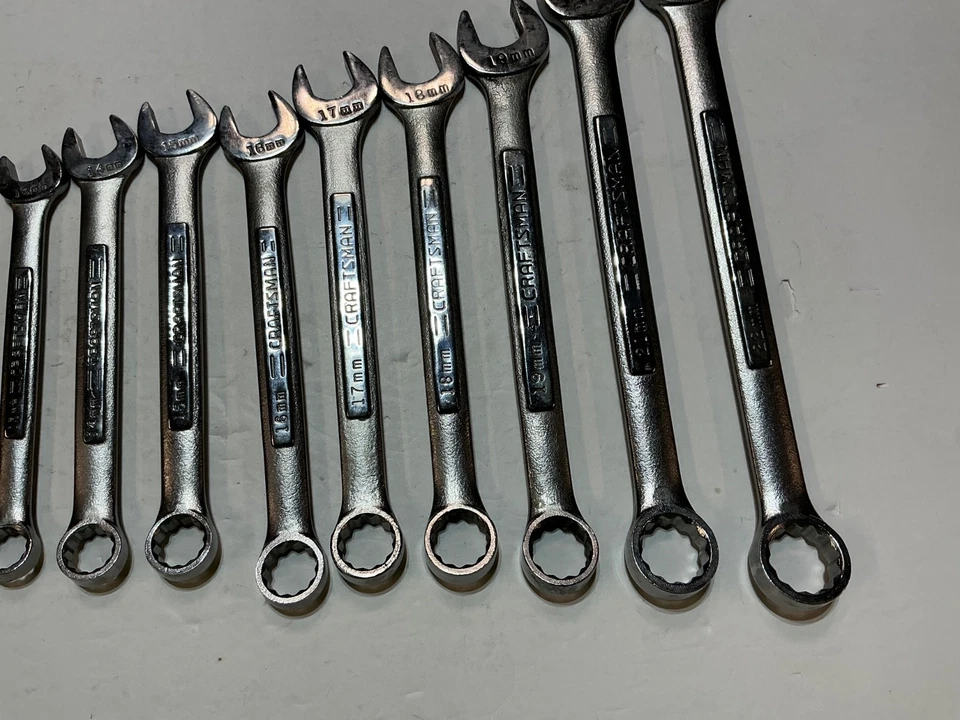 Juego de 15 llaves combinadas métricas Craftsman 12 piezas 7 mm a 22 mm EE. UU. V - ¡VA-BUENO!! Foto 4 de 4