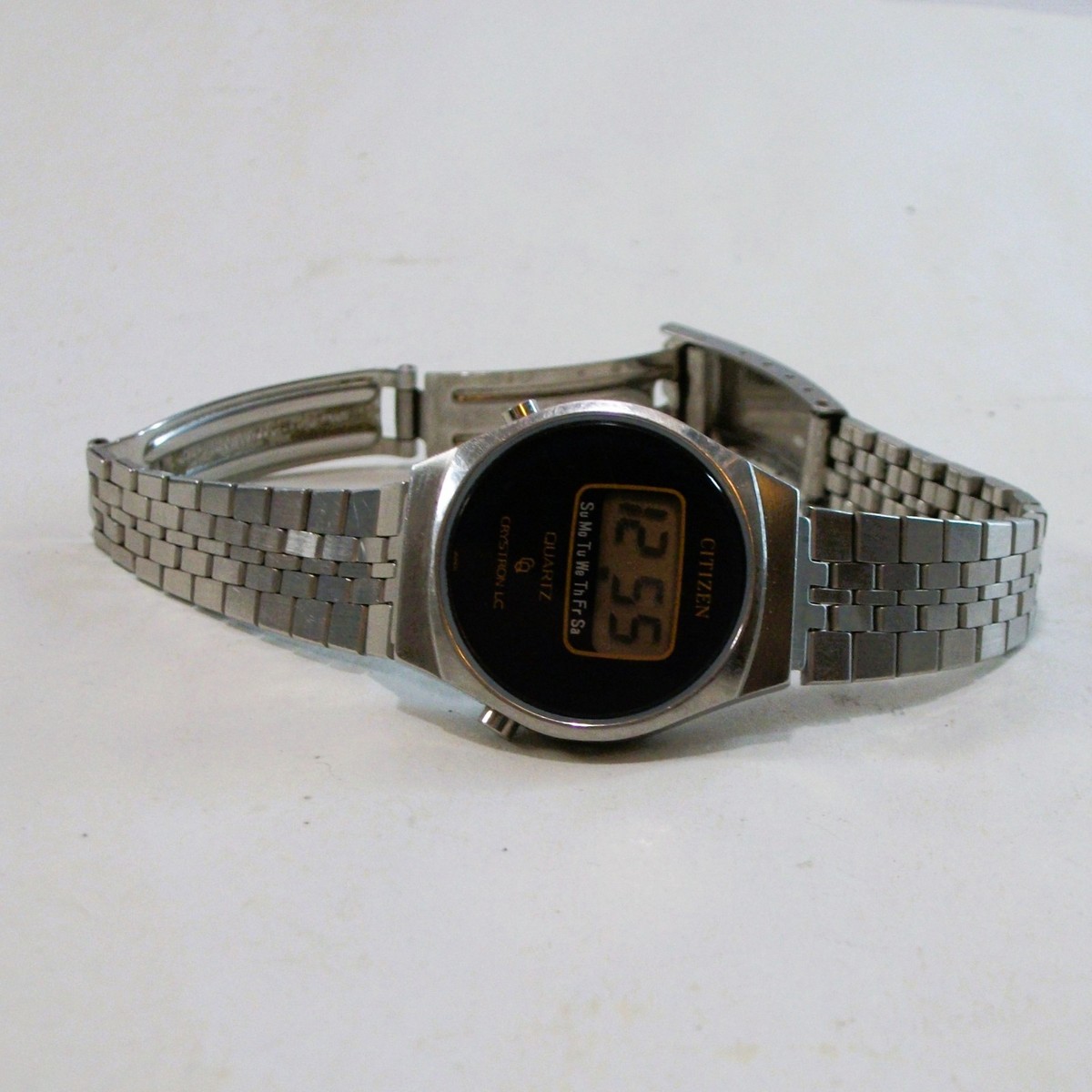 Rare NOS Vintage Citizen Crystron LC 4-092473 Quartz LCD Ladies