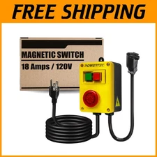 Power Tool Safety Switch w/ Emergency Stop Button, 120V