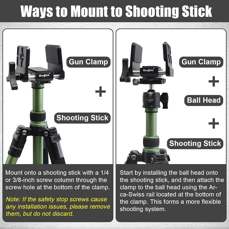 Shooting Rest Attachment Lightweight Aluminum TPE Padding Arca-Swiss Mount New