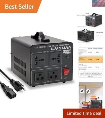 Voltage Transformer 2000W Step Up/Down 110V to 220V Replacement
