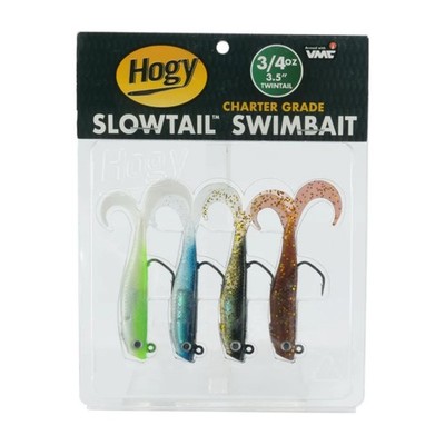 Hogy Slowtail Tail Twin Tail Guide Pack Lures