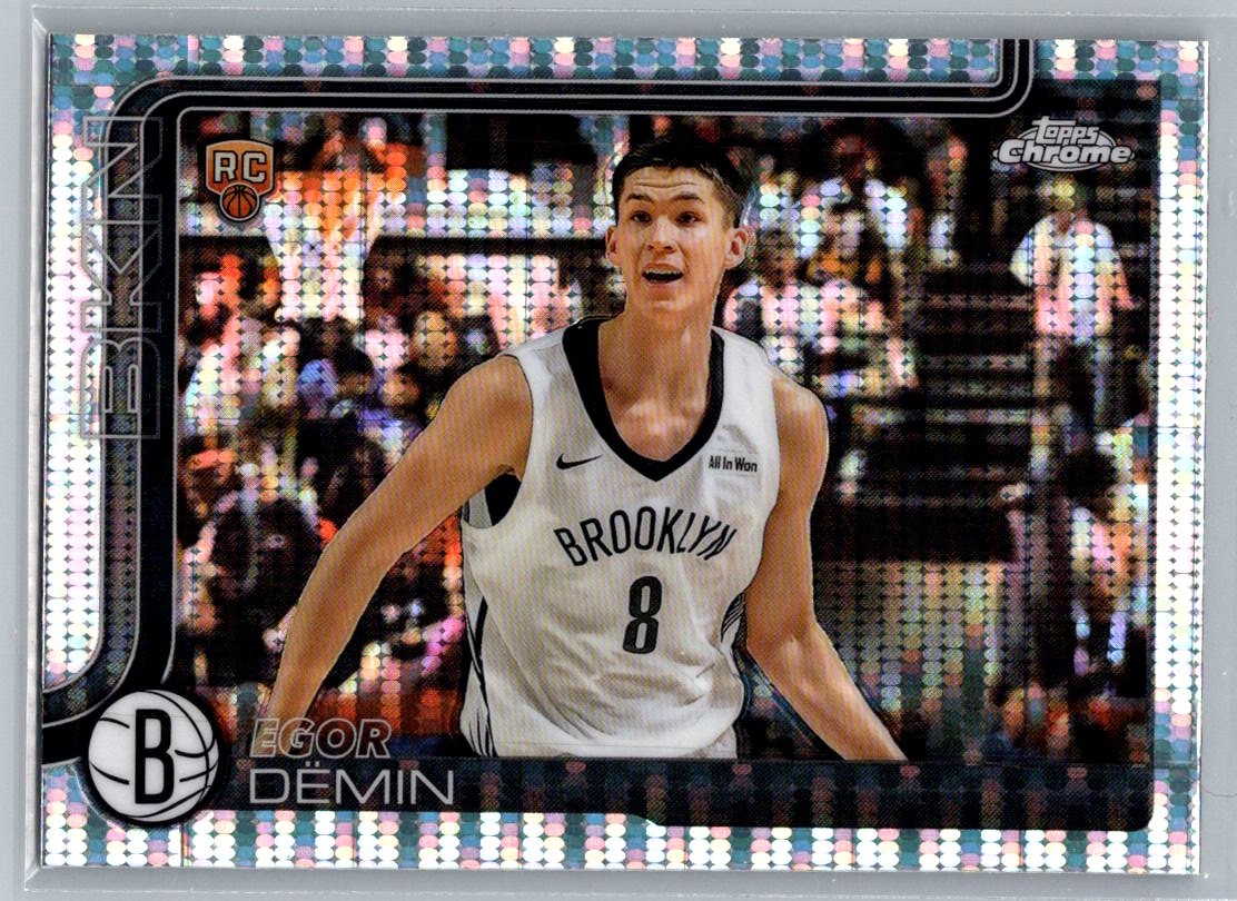 2025-26 Topps Chrome Egor Demin Pulsar #258 Brooklyn Nets