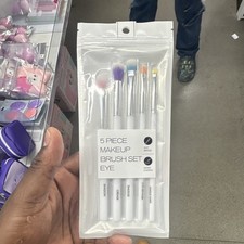 5-Piece Eye Makeup Brush Set, White Handles w...