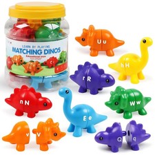 Matching Letters Counting Dinosaur Toys