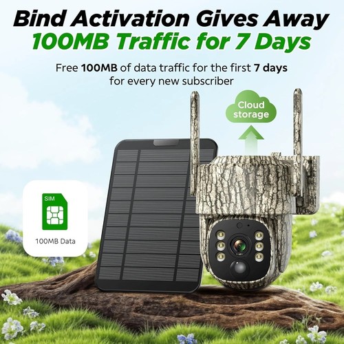 Campark 4G LTE Cellular Trail Kamera mit Solarpanel 360° Full View Wildkamera - Bild 6 von 12