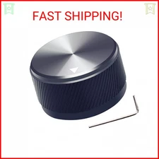 mxuteuk Black Aluminum Alloy Potentiometer Control Knob Volume Audio Electric Gu