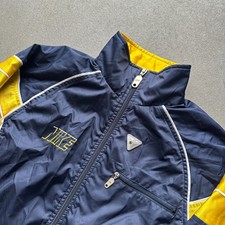 Vintage Y2K Nike Track Jacket Full Zip Blue Yellow Embroidered Youth L Pocket