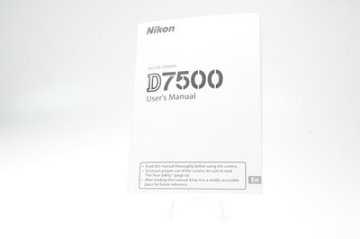 Nikon D7500 User Instruction Manual Guide #G444