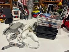 Two Nintendo Wii Black Console RVL-101 and  RVL-001 Bundle Tested and Working