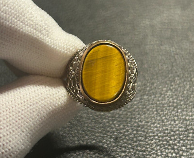 925 Sterling Silber Ring Tigerauge Gr. 9,5