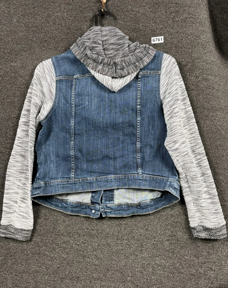 Chaqueta de Camionero Denim Torrid para Mujer 12 Sudadera con Capucha Tejida Grunge Trabajo Informal Campamento Rancho Foto 2 de 4