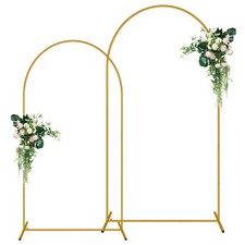 2 Pack Arch Backdrop Stand 7.2FT/6FT , Balloon Arch Stand, Metal Background ...