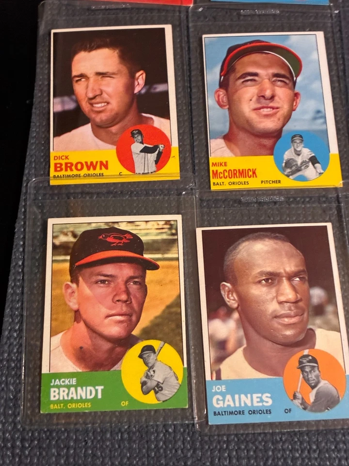 1963 Topps Baltimore Orioles lote de 14 tarjetas - 4 están en muy buen estado y 10 están como nuevo - sin precio base Foto 3 de 4