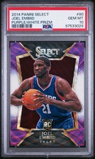 Joel Embiid Rookie Purple White Prizm SSP PSA 10 GEM MINT 2014 Select #90 RC