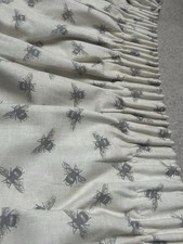 Pair Of Curtains Bees Cotton Fabric Pencil Pleat Blackout Lined (Pair 2 Of 2)