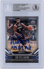 Zion Williamson New Orleans Pelicans Autographed 2019-20 Panini