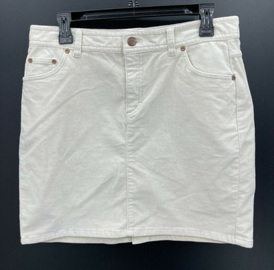 GoLite Skirt  Womens 10 Mini Ivory Corduroy Casual Outdoor