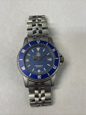 TAG Heuer WD1214-G-20 Quartz Blue Dial Professional 36mm Men's Watch