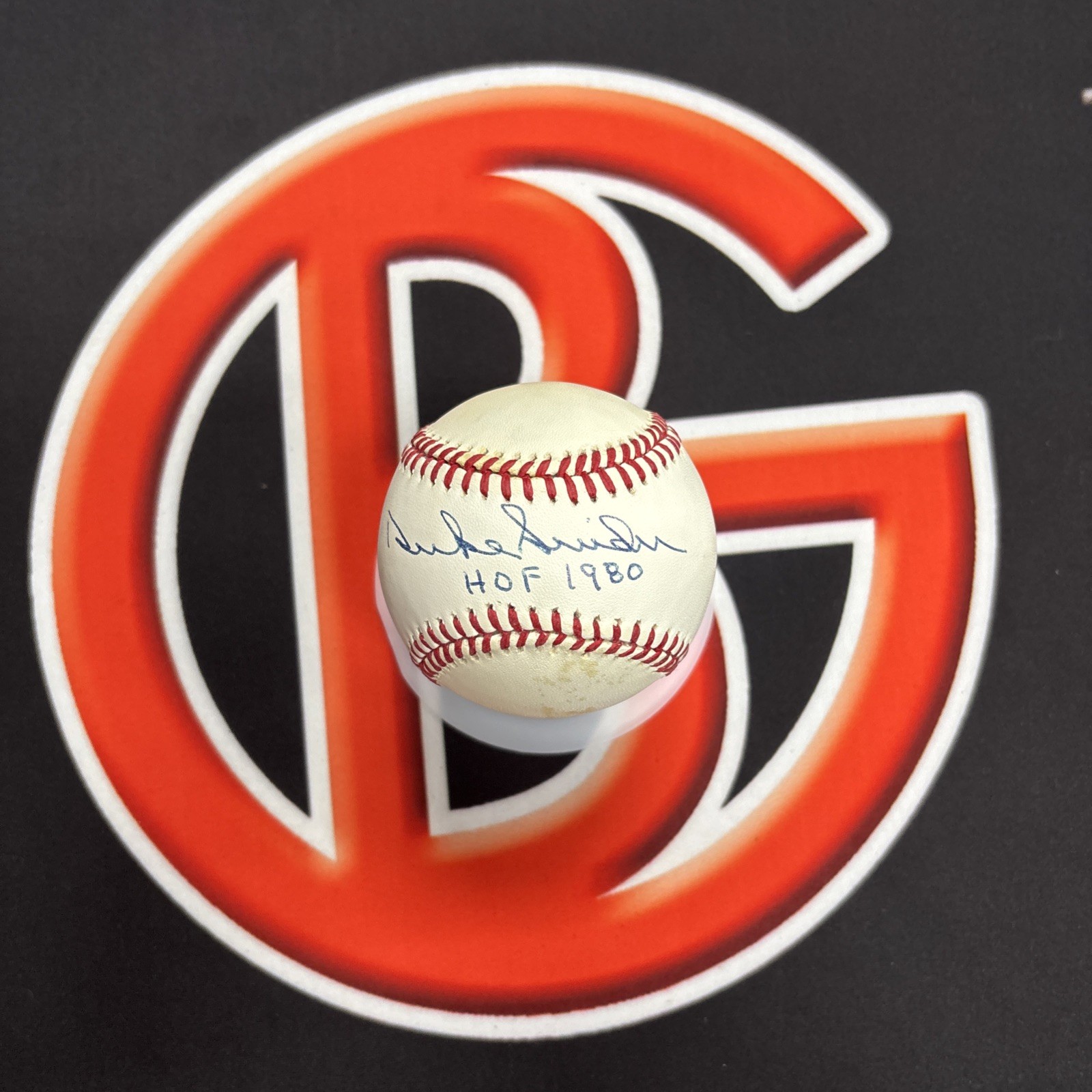 Duke Snider Autographed Signed Los Angeles Dodgers OMLB Baseball Beckett BAS COA 