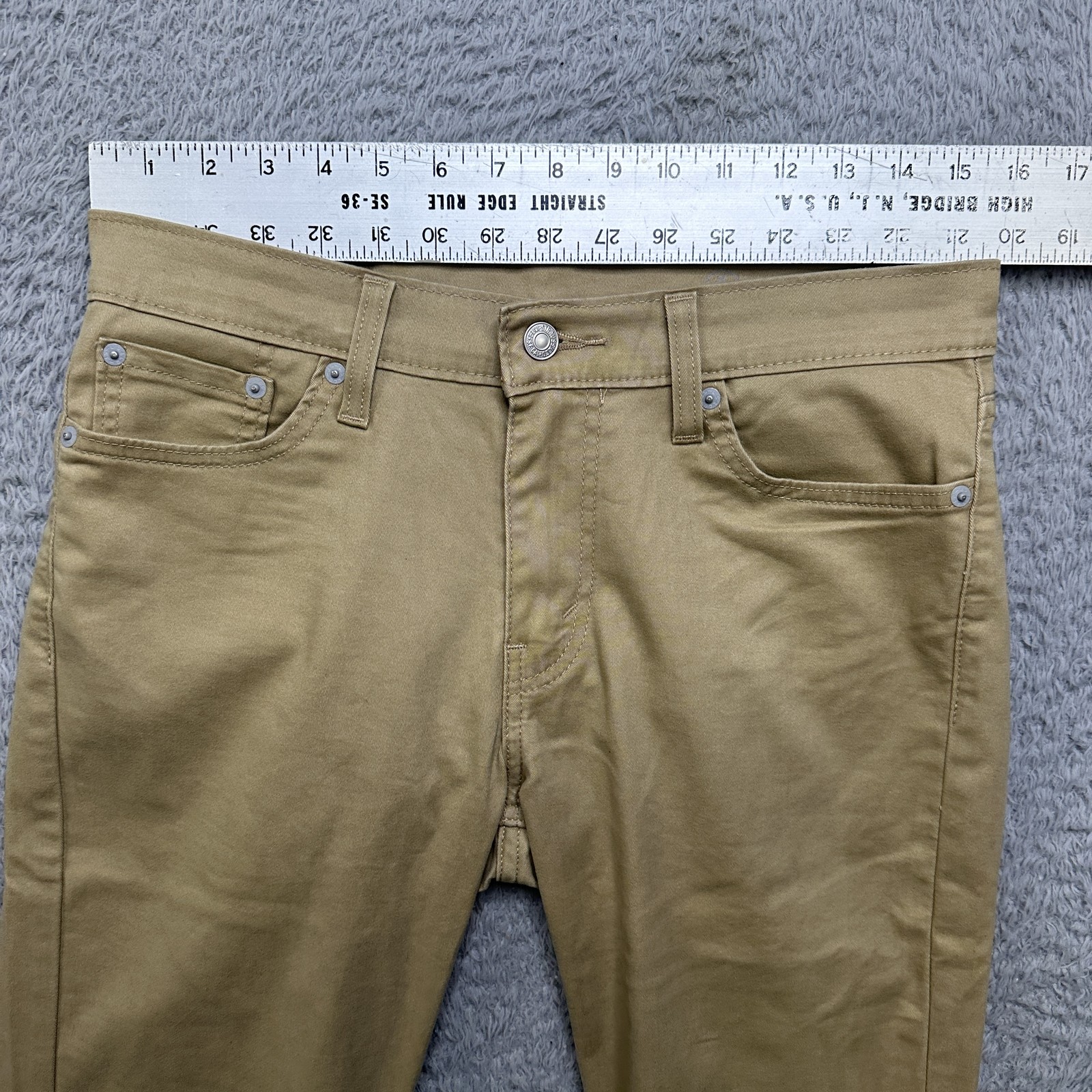 Levis 511 Jeans Mens 30x32 Khak Tan Stretch Straight image 7