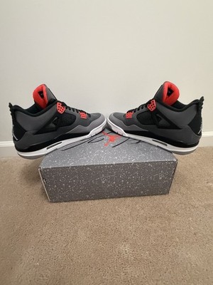 Nike Air Jordan 4 Retro Infrared 2022 Dark Grey Black Red Men s Size 11