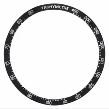 BEZEL INSERT FOR 41MM TAG HEUER CARRERA WATCH CALIBRE 16 CV-2011,CV201AH BLACK